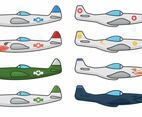 World War 2 Air Plane Vectors