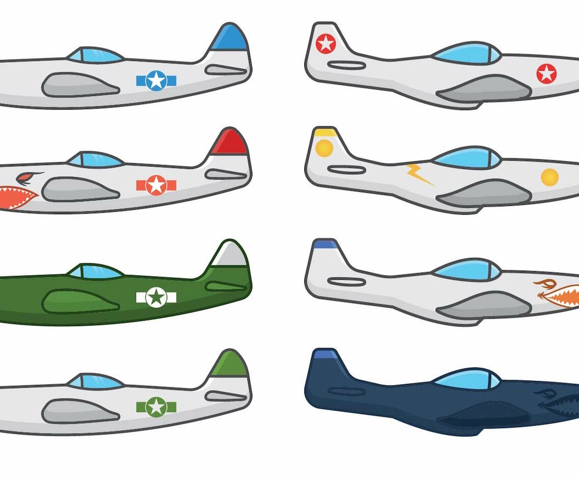 World War 2 Air Plane Vectors