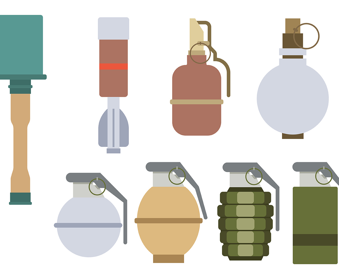 World War 2 Grenade Vector