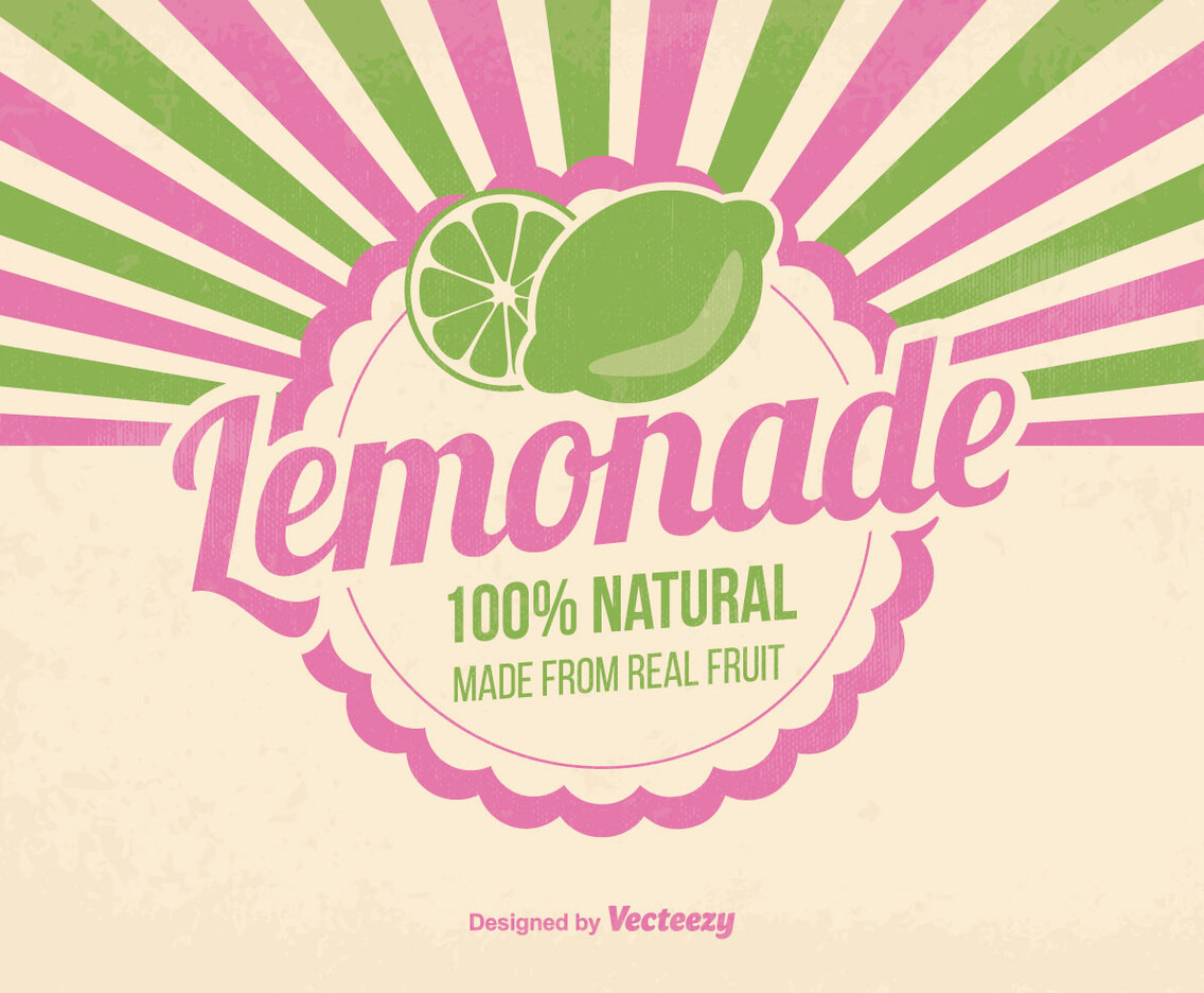 Natural Lemonade Illustration