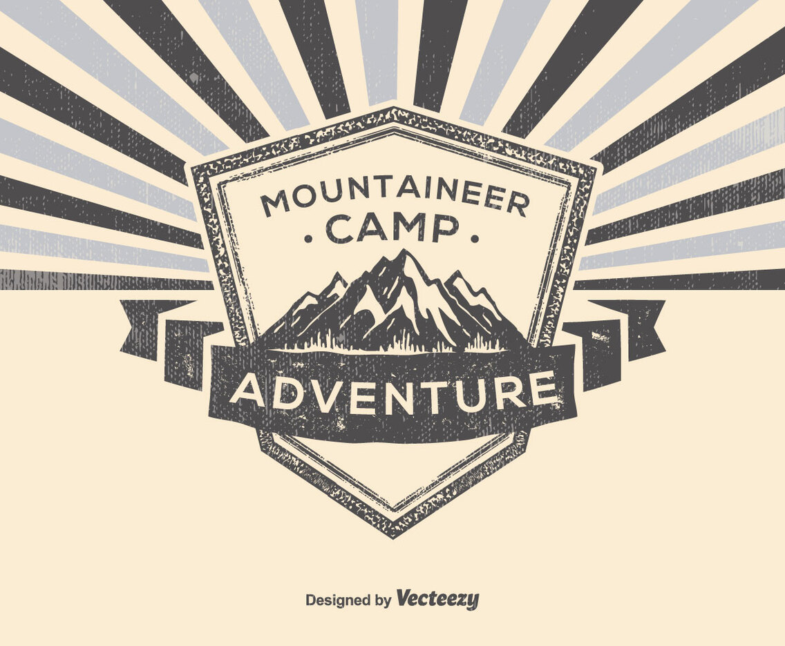 Retro Mountaineer Illustration