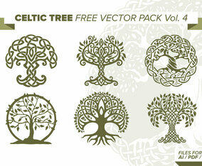 Celtic Tree Free Vector Pack Vol. 4