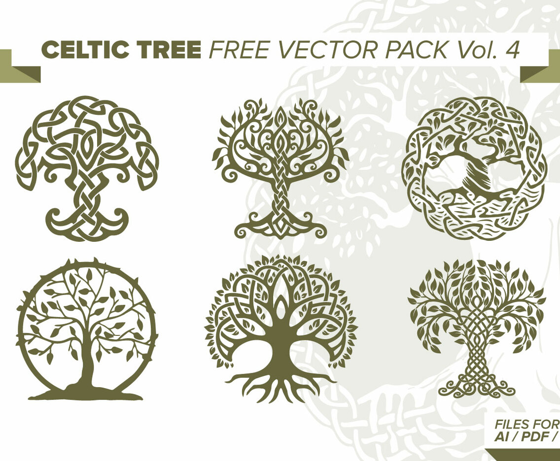Celtic Tree Free Vector Pack Vol. 4