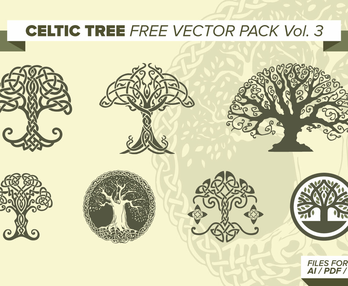 Celtic Tree Free Vector Pack Vol. 3