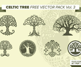 Celtic Tree Free Vector Pack Vol. 3