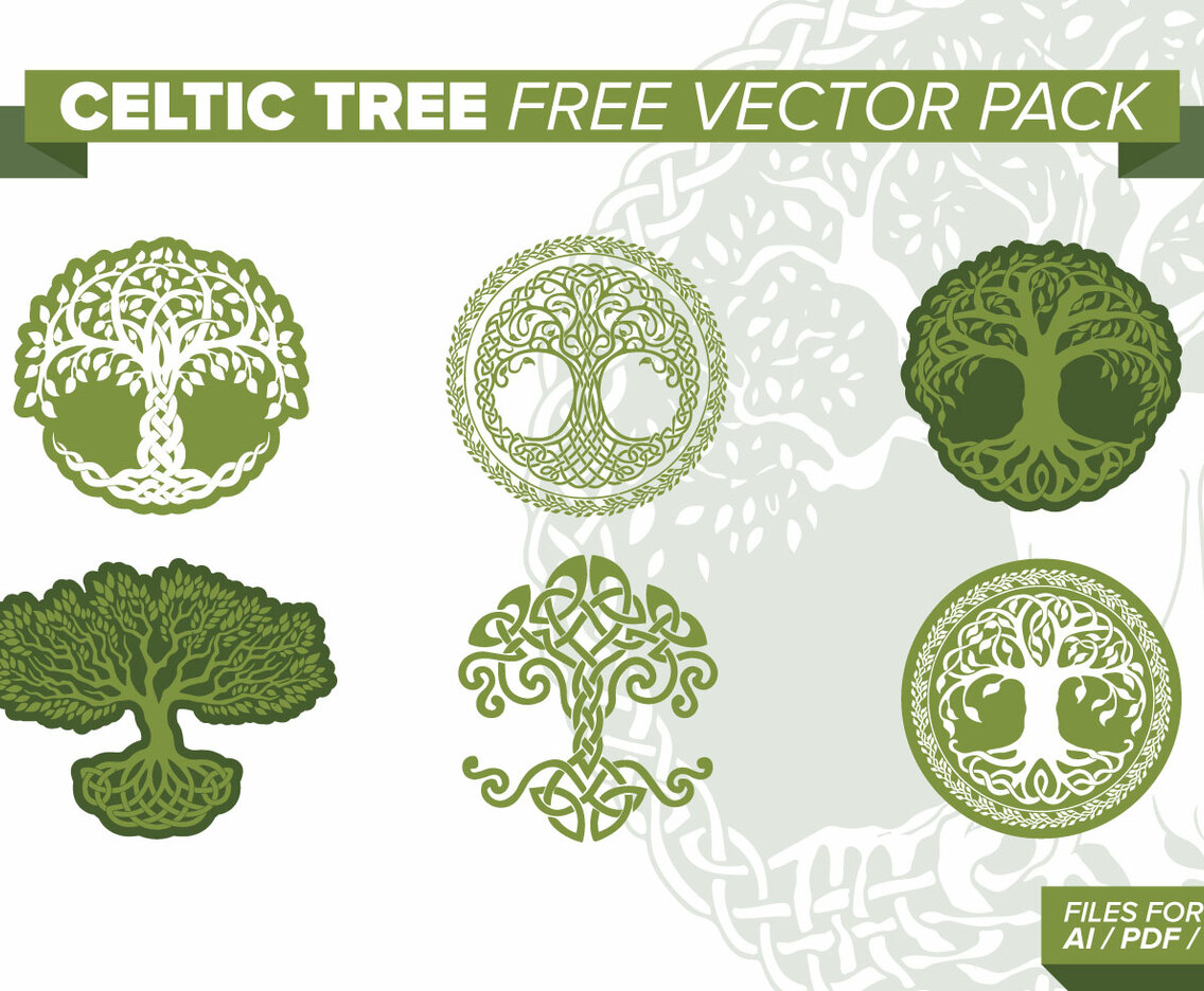 Celtic Tree Free Vector Pack