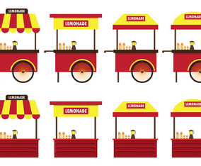 Set Of Lemonade Stand Vector