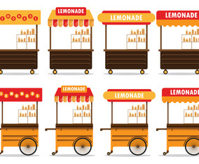 Set Of Lemonade Stand Vector