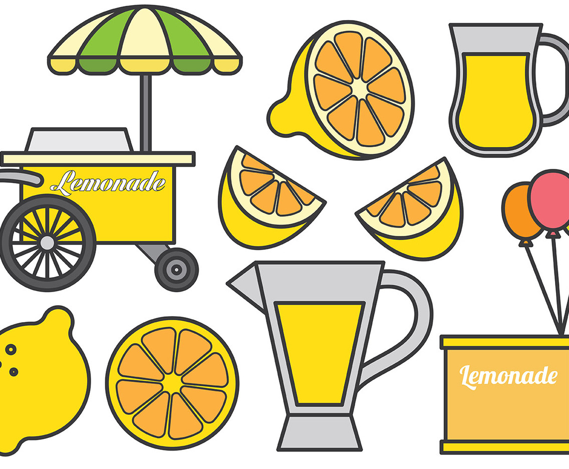 Free Lemonade stand icons Vector
