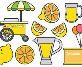 Free Lemonade stand icons Vector