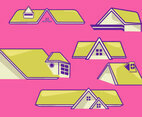 Rooftops View Vector