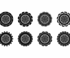 Free Tractor Tire Icon Vector