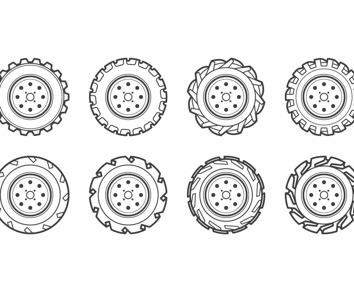 Free Tractor Tire Icon Vector