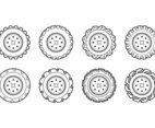 Free Tractor Tire Icon Vector