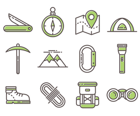 Free Mountaineer Line Icons