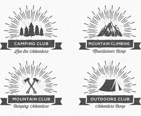Camping Vintage Labels
