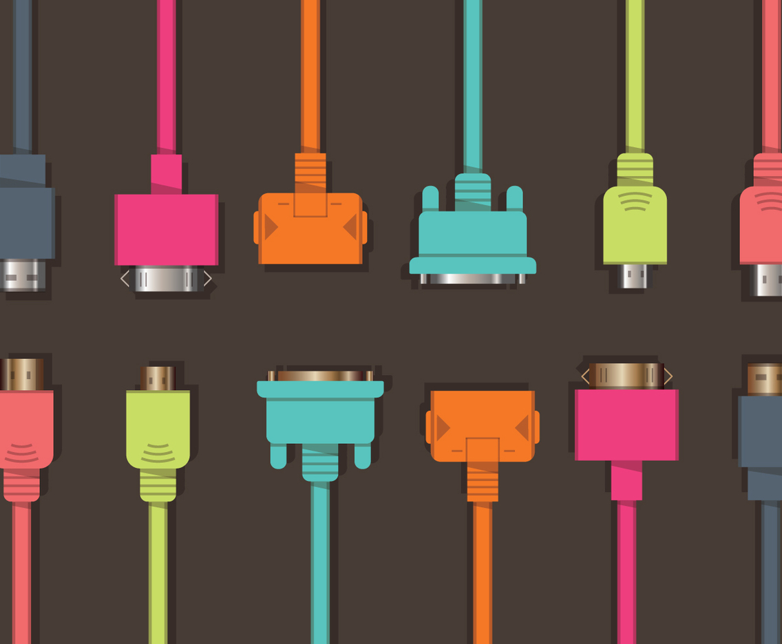 Colorful HDMI Vector Set