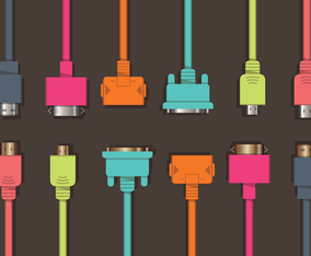 Colorful HDMI Vector Set