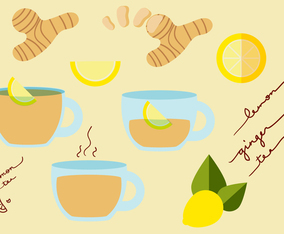 Ginger Tea Vector Set