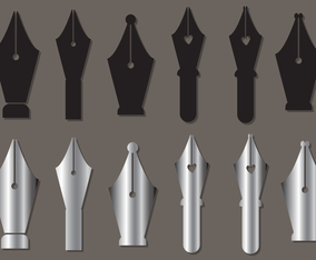 Pen Nib Vector Set