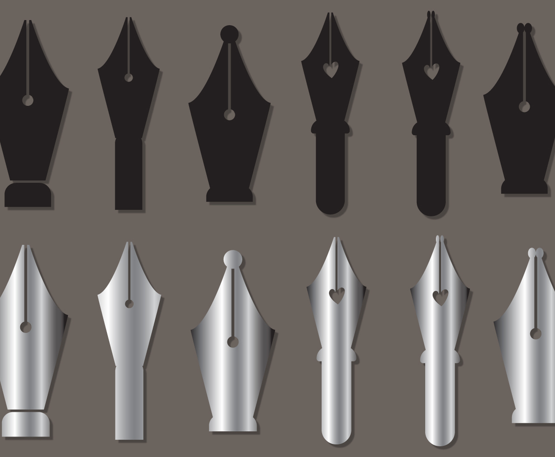 Pen Nib Vector Set