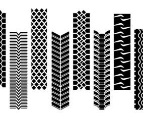 Set Of Tractor Tire Vector