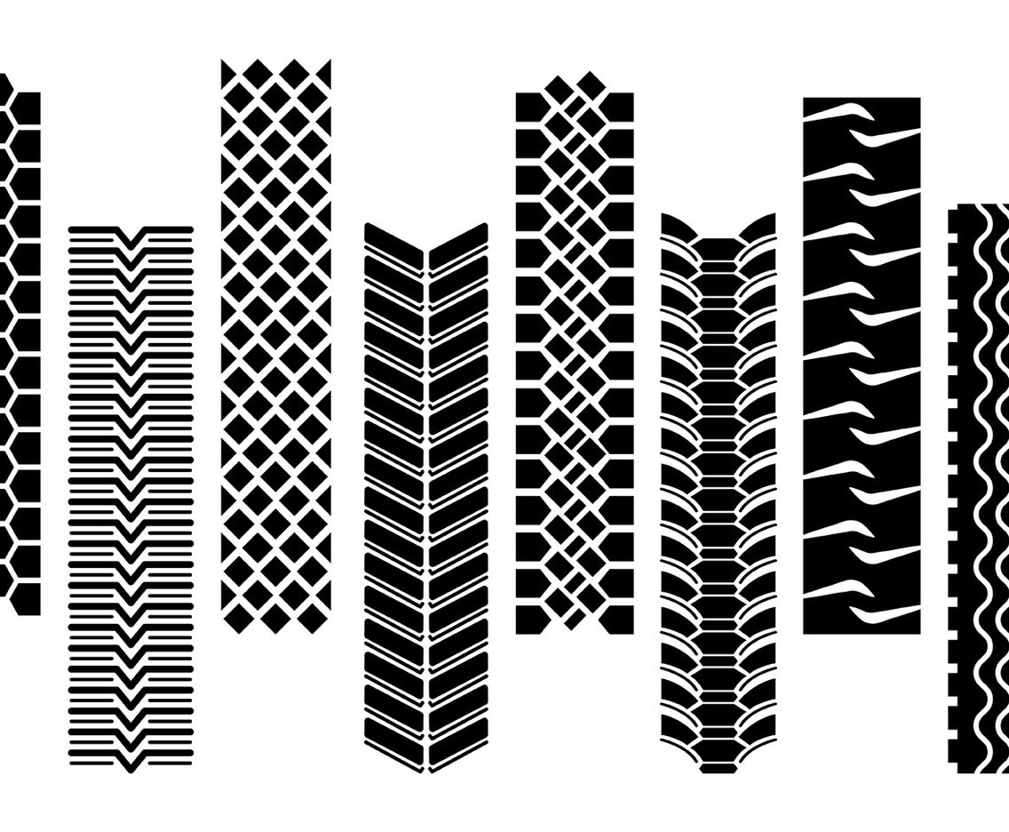 Set Of Tractor Tire Vector