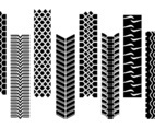 Set Of Tractor Tire Vector
