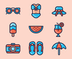 Beach Day Icon Set