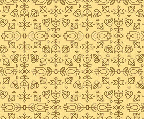 Yellow Outline Geometric Pattern