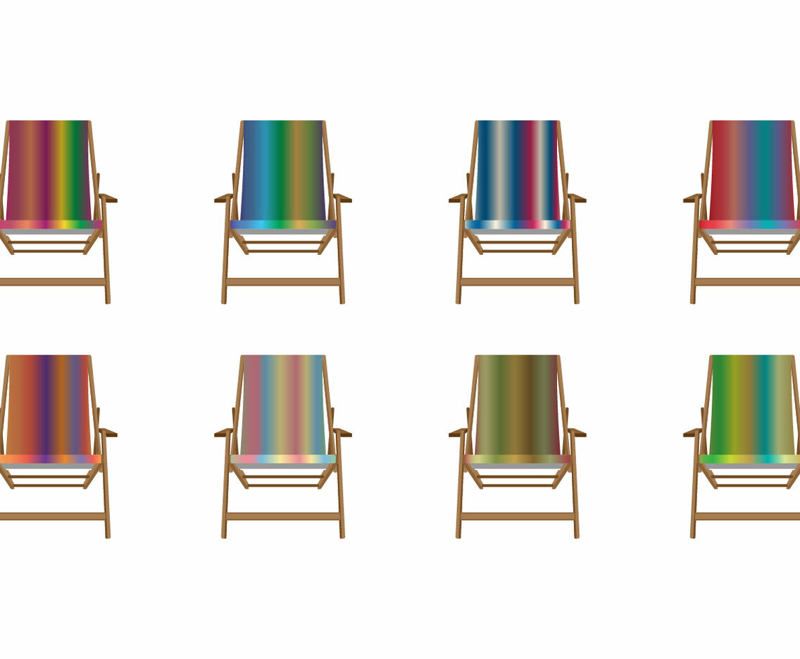 Free Color Gradient Canvas Deck Chair Vector