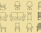 Chair Line Icons