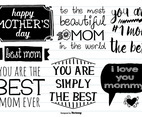 Cute Hand Drawn Motther's Day Labels