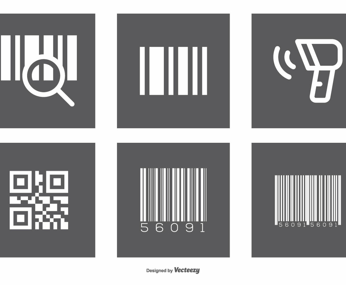 Assorted Barcode Icon Set