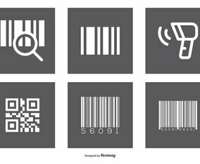 Assorted Barcode Icon Set