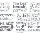 Cute Hand Drawn BeachSummer Labels