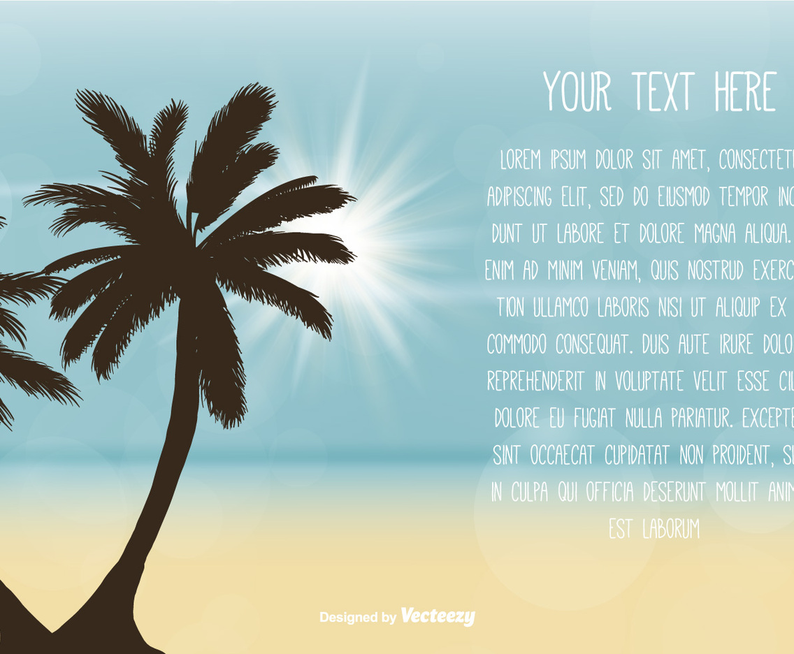 Beach Scene Text Template