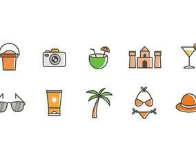 Free Beach Icons Vector
