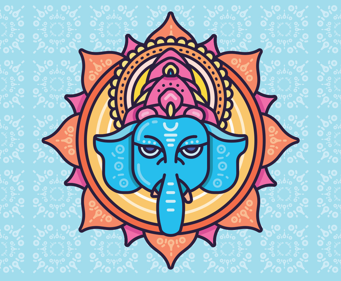 Hindu elephant head God Lord Ganesh. Hinduism. Happy Ganesh Chaturthi.