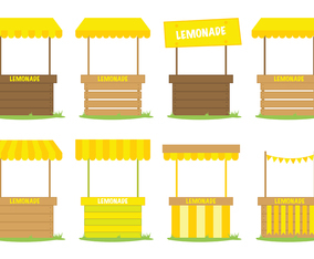 Yellow Lemonade Stand Vector