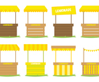 Yellow Lemonade Stand Vector