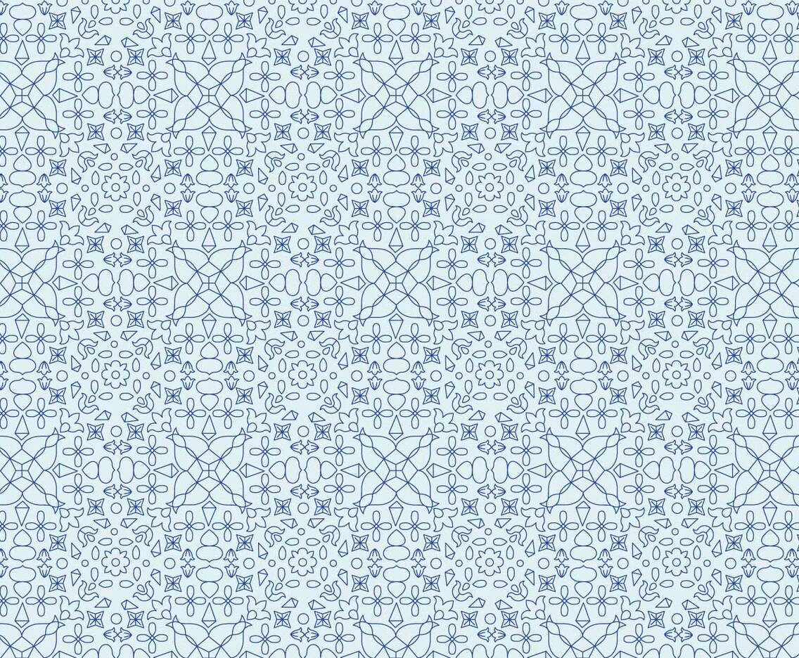 Geometric Floral Motif Pattern