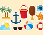 Free Beach Icons Vector
