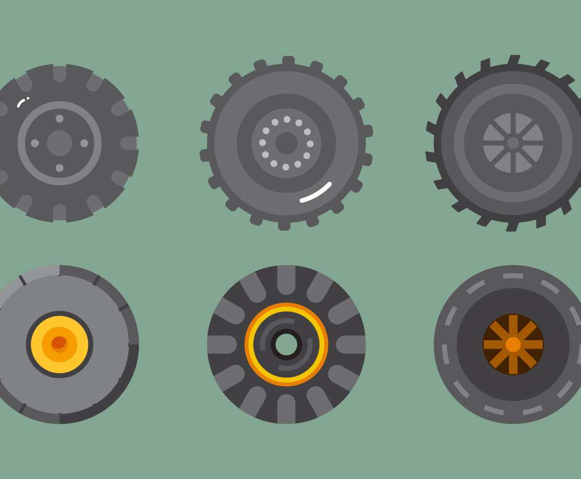 Free Tractor Tire Vector 2