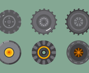 Free Tractor Tire Vector 2