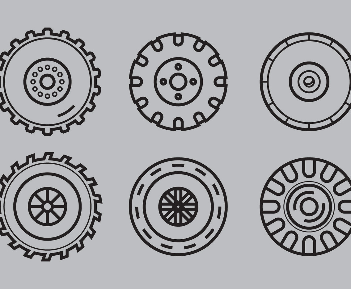 Free Tractor Tire Vector 1