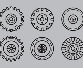 Free Tractor Tire Vector 1