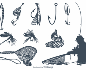Vector Fishing Equipment