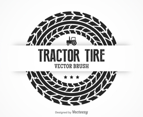 Free Tractor Tire Vector Brush