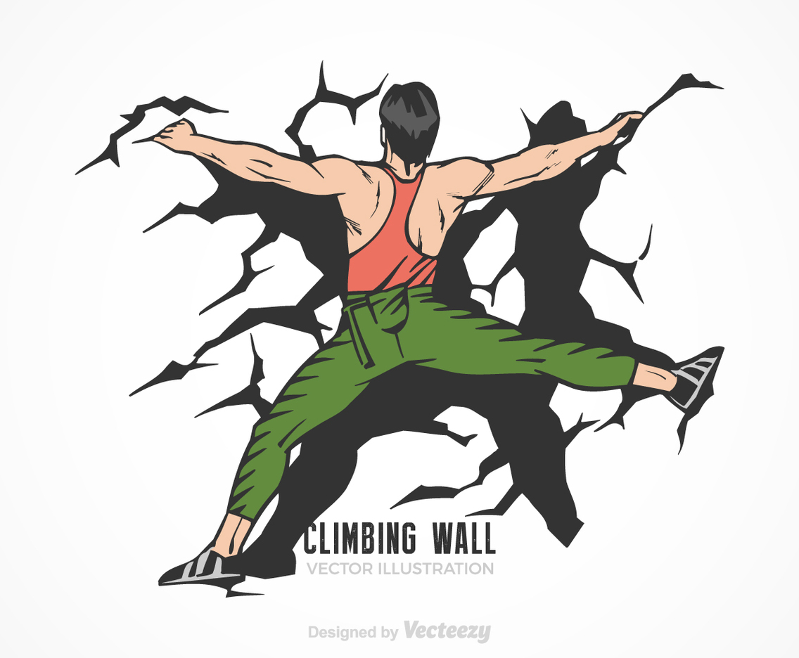 Climbing Wall Vector Illustration
